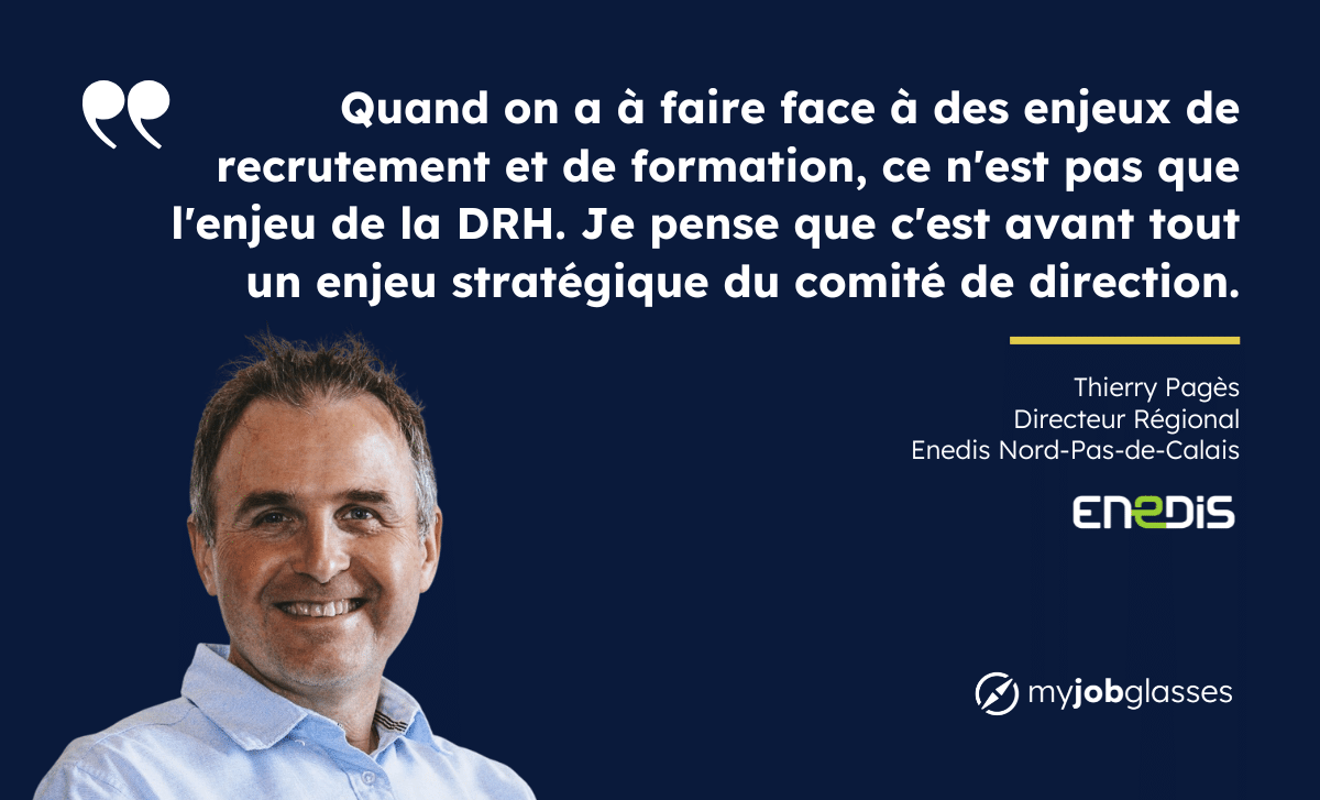 Les enjeux de recrutement et de formation de Thierry Pagès, Directeur Régional d’Enedis Nord-Pas-de-Calais