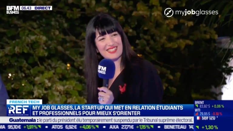 Emilie Korchia, CEO et Fondatrice est interviewée sur BFM.tv pour parler de My Job Glasses, la plateforme qui permet de rencontrer des professionnels